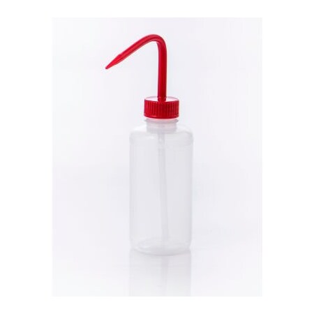 Bel-Art Bel-Art Narrow-Mouth 250ml 8oz Polyethylene Wash Bottles, Red Polypropylene Cap, 28mm Closure 6Pk 116130250